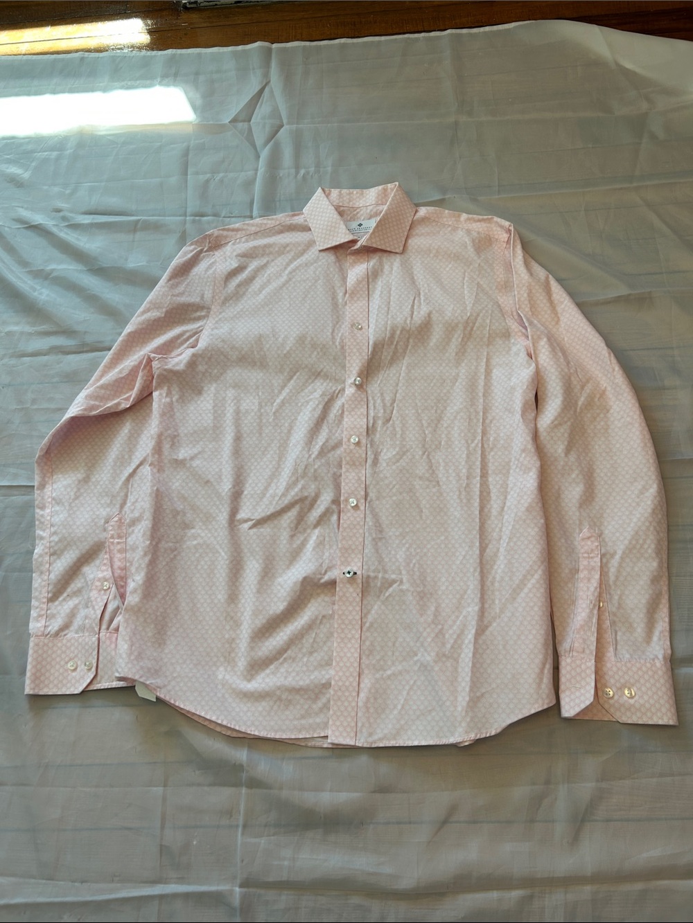 Ryan Seacrest Distinction Light Pink Patterned Dress Shirt